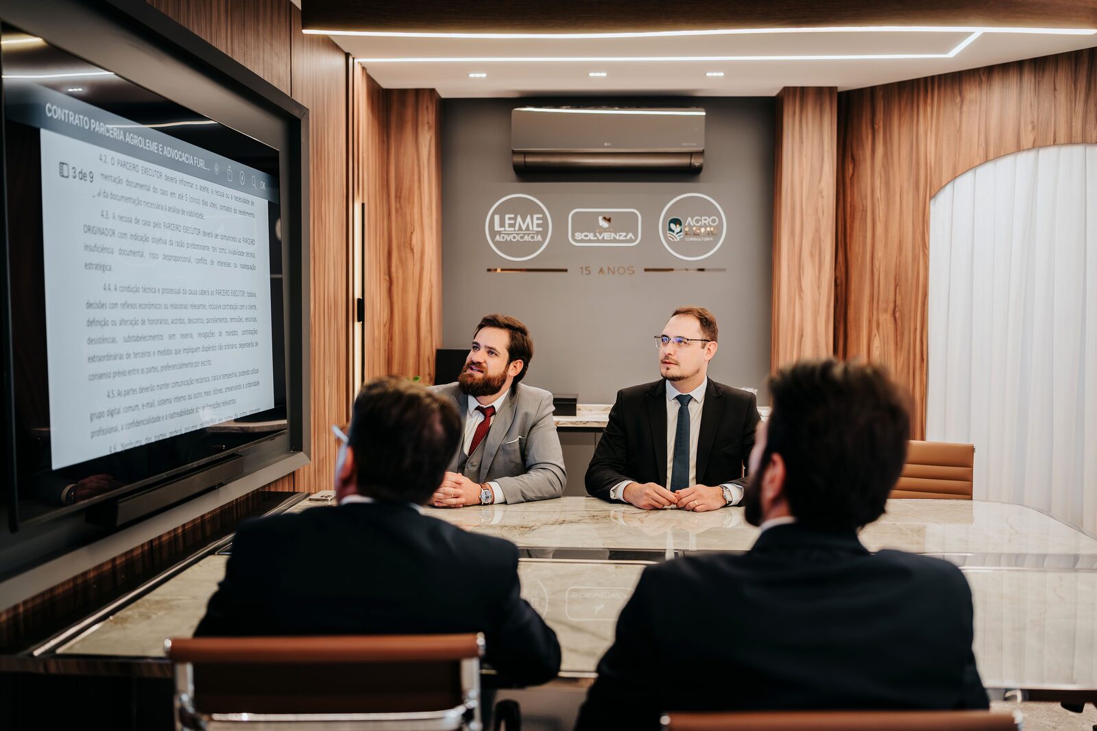Sala de reuniões da Leme Advocacia